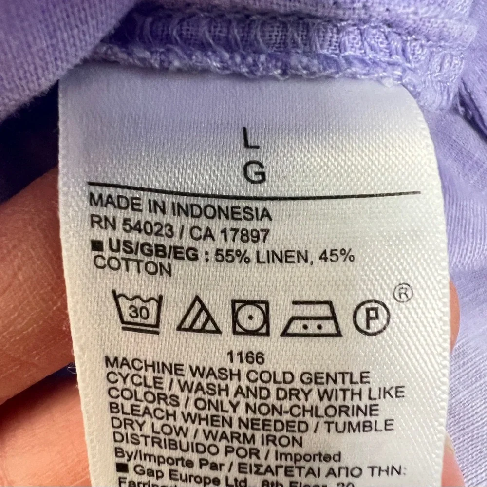 GAP Lavender Tie-Waist Puff Sleeve Mini Dress - Picture 3 of 4